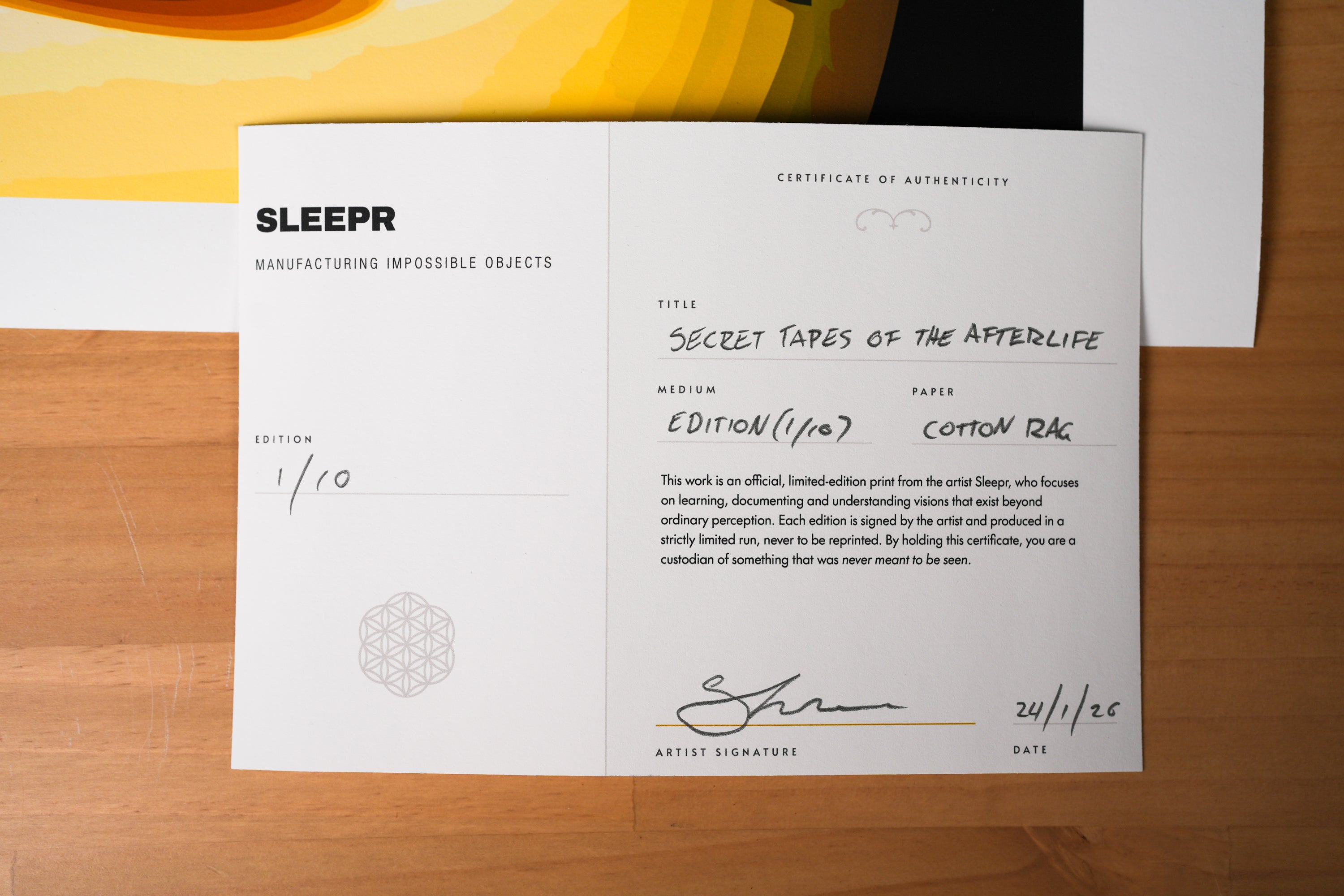 Secret Tapes Of The Afterlife: Limited Edition (1/10) Signed Archival Print